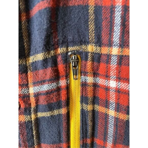 Picture Organic Clothing Blue Red Yellow Flannel Casual Button Down Mens Large - Picture 10 of 10